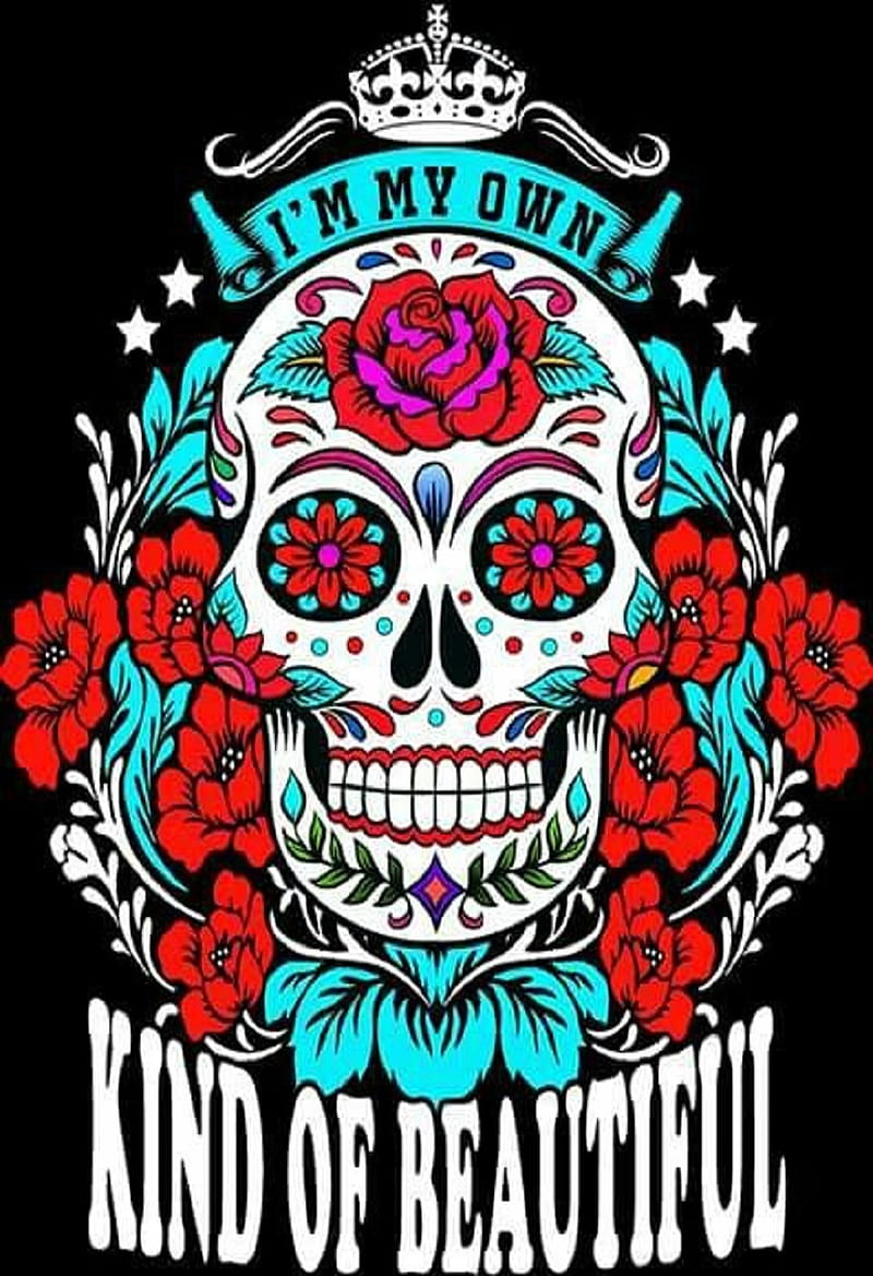 Own beauty, skull, sugar skull, HD phone wallpaper | Peakpx