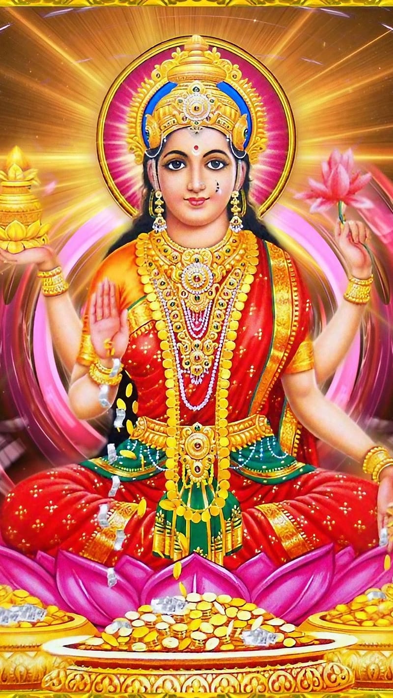 Lakshmi Ji Ka, Goddess Of Prosperity, goddess of beauty, maa laxmi, HD phone wallpaper