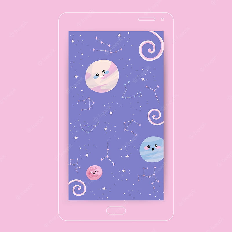 Kawaii Digital Phone Wallpaper Background Digital Download Kawaii