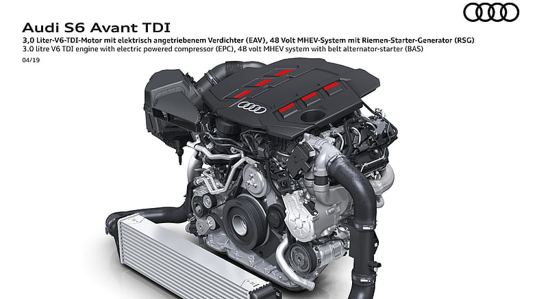 2019 Audi S6 Avant TDI - 3.0 litre V6 TDI engine with electric powered compressor (EPC) , car, HD wallpaper