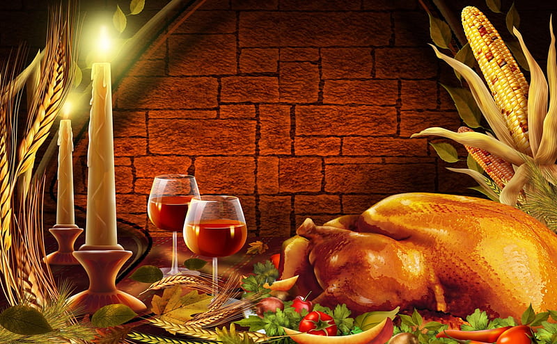 Thanksgiving, food, turkey, awsome, giving, thanks, HD wallpaper