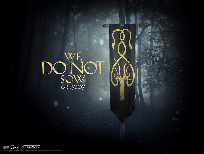 Game of Thrones - House Greyjoy, house, westeros, game, show, fantasy, Greyjoy, tv show, George R R Martin, GoT, essos, fantastic, HBO, a song of ice and fire, Game of Thrones, thrones, medieval, entertainment, skyphoenixx1, HD wallpaper