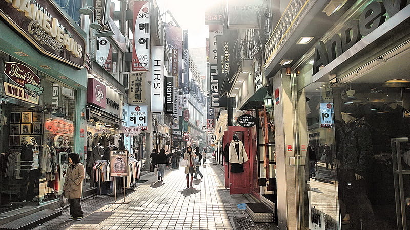 market in seoul, shop, seoul, korea, market, HD wallpaper