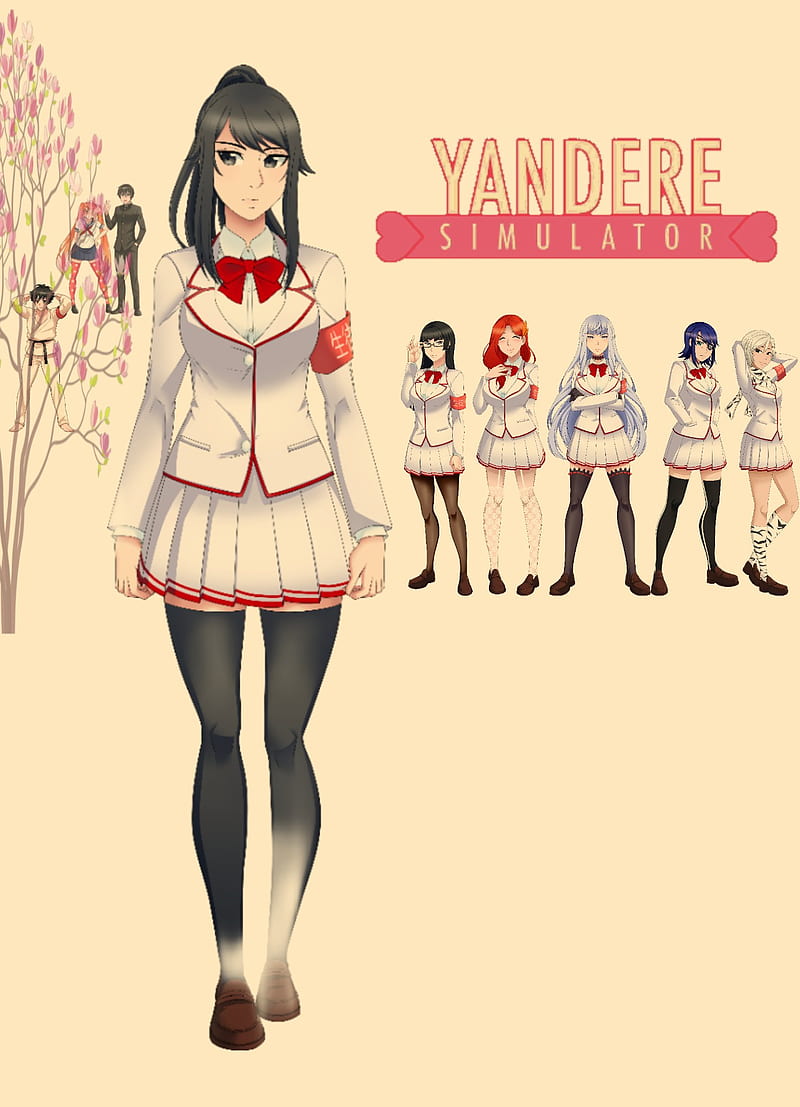 Yandere council, anime, highschool, senpai, yanderesim, HD phone wallpaper