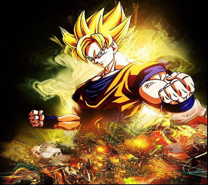 Goku saiyan pintura, arte, dibujos animados, Fondo de pantalla HD | Peakpx
