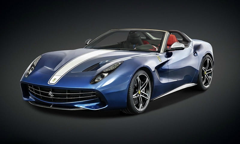 2015 Ferrari F60 America, Conv, Blue, Ferrari, Sports Car, HD wallpaper