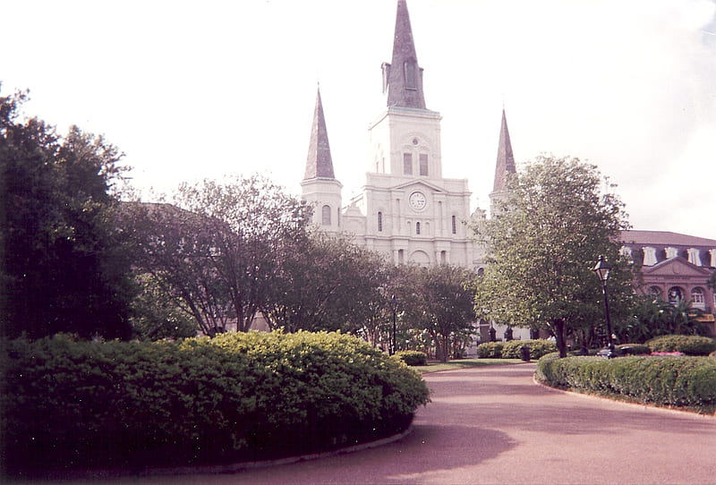 St. Louis Cathedral, New Orleans, architecture, new orleans, jackson square, church, HD wallpaper