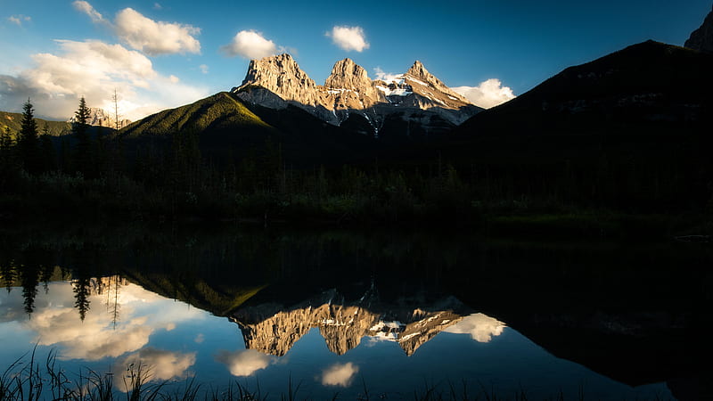 The Three Sister Alberta , nature, HD wallpaper