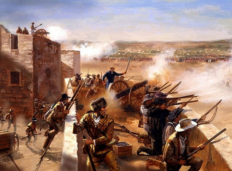 The Battle Of The Alamo (1836), The Alamo, Art, Artwork, The Battle Of The Alamo, HD wallpaper