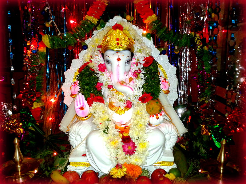 Jai Ganesh, ganapati, godganesh chaturthi, lord, sri ganesh, HD wallpaper