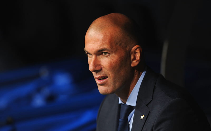 Zinedine Zidane, football manager, football stars, Real Madrid, HD wallpaper