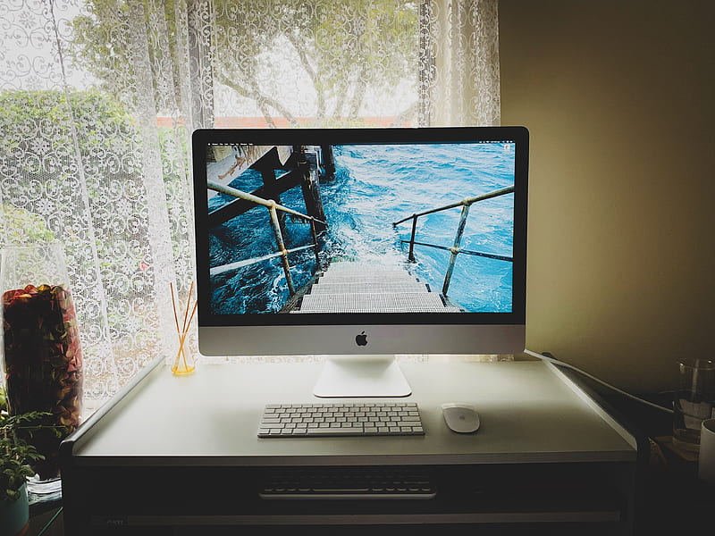 mac, apple magic keyboard, computer, workspace, Technology, HD wallpaper