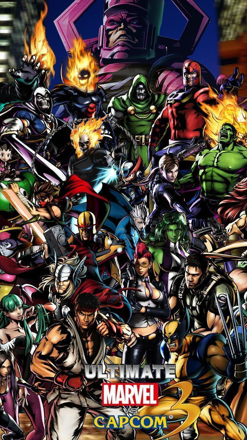 Marvel VS Capcom, capcom, fighting, marvel, vs, HD phone wallpaper