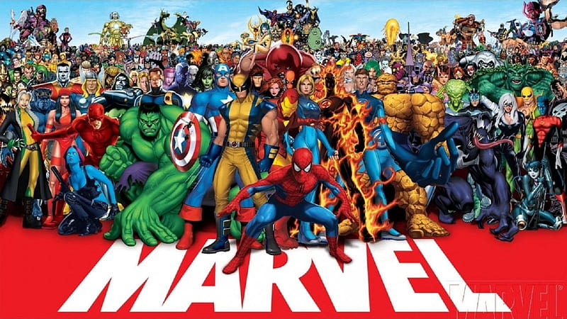 Marvel Madness, Sue Storm, Daredevil, Johnny Storm, X-Men, Spider-Man, Ben Grimm, The Incredible Hulk, Reed Richards, Fantastic Four, Marvel, HD wallpaper