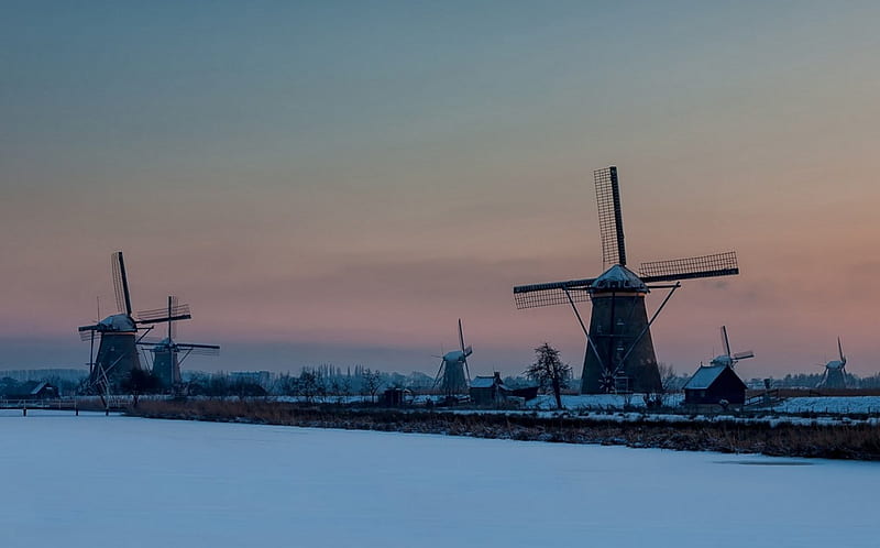 windmills in kinderdijk, home place, windmills, molen, kinderdijk, netherlands, south holland, water, in, Home town, HD wallpaper