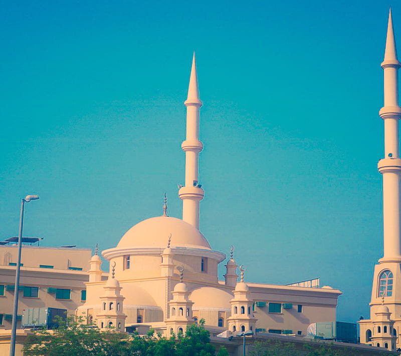 Mosque, 2017, allah, bonito, blue sky, dubai, holy place, latest, masjid,  pray, HD wallpaper | Peakpx