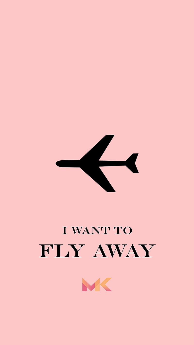 Fly away, airplane, designs, flight, lockscreen, medok4r, hop, plane, want to fly, HD phone wallpaper
