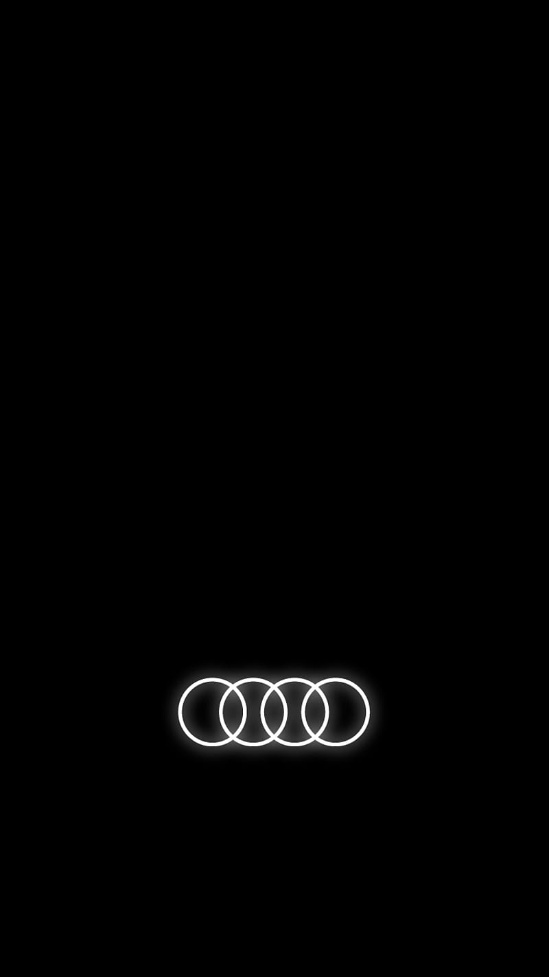 Audi, audi log, logo audi black, black audi, HD phone wallpaper