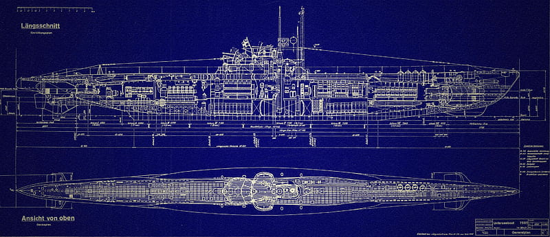 Submarine, plan, boat, components, HD wallpaper