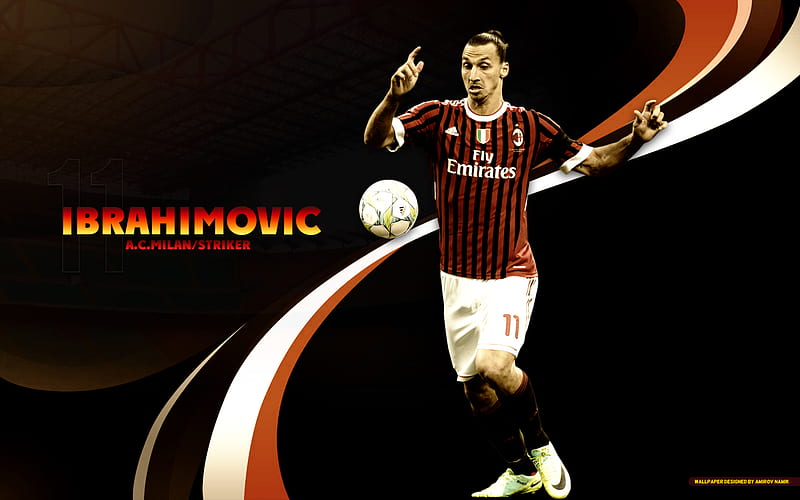 Soccer, Zlatan Ibrahimovic, A.C. Milan, HD wallpaper