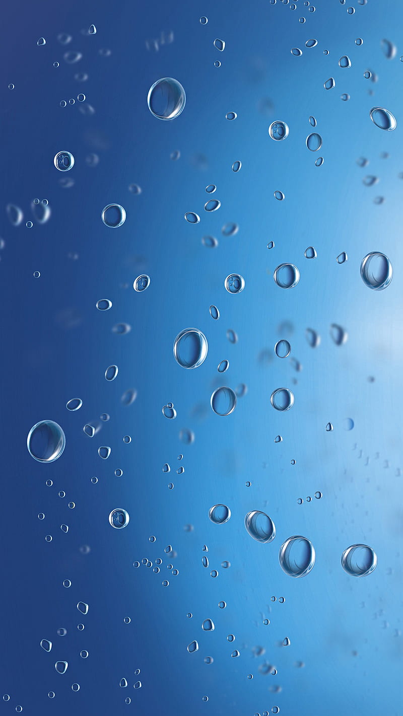 water drops, background, blue, drops, water, HD phone wallpaper