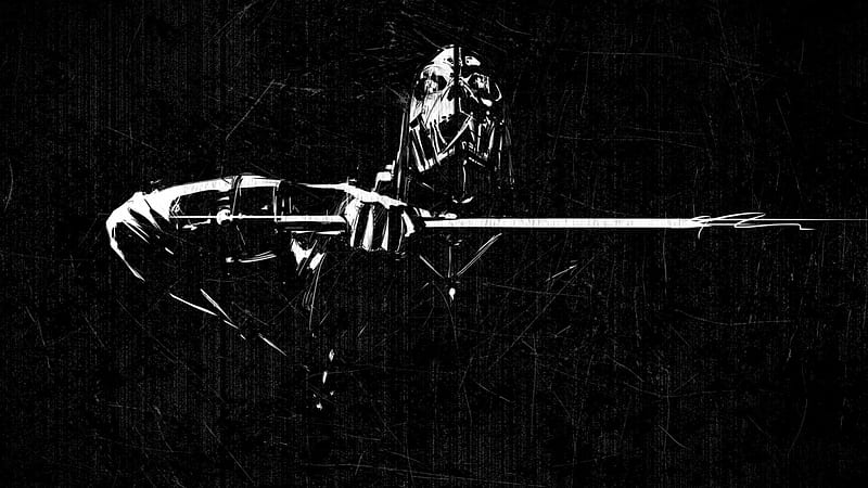 Corvo from Dishonored, Corvo, Mask, Video Game, Dishonored, Black Wall, Blade, HD wallpaper