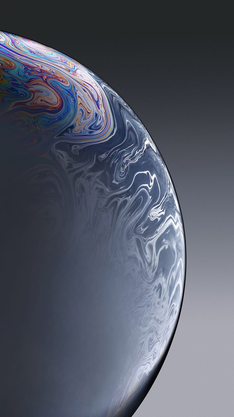 iPhone XR grey, iphone xr, grey bubble, apple, HD phone wallpaper