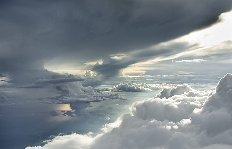 Clouds Sea Sky Sunlight graphy , sea-of-clouds, clouds, sky, graphy, HD wallpaper