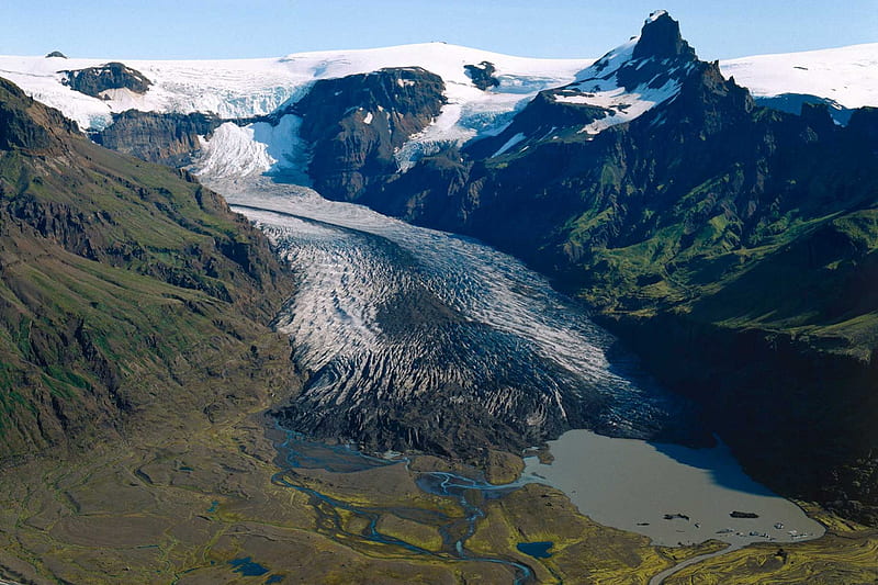 Skaftafell Glacier, Europe, Glaciers, Iceland, HD wallpaper
