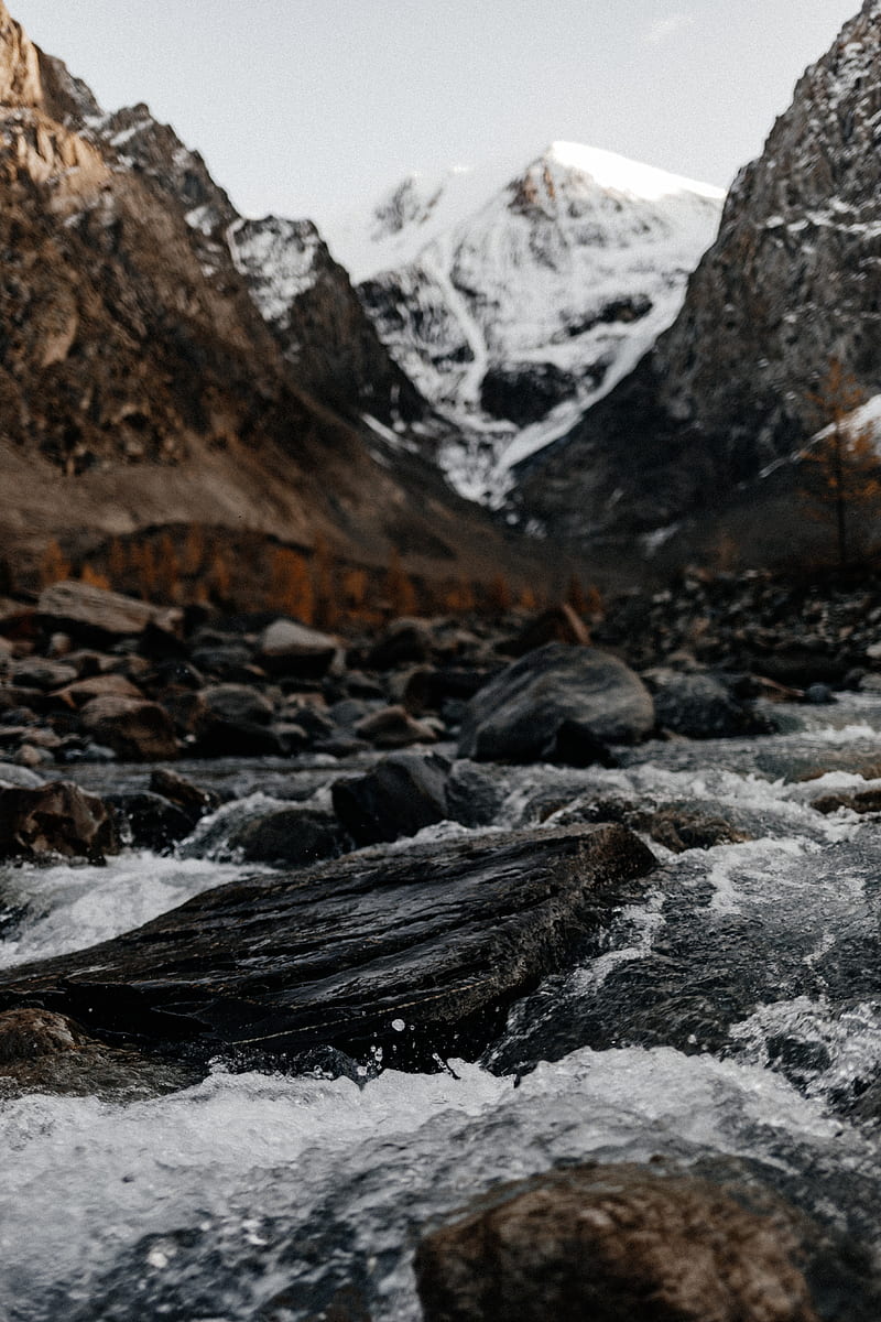 river, mountains, rocks, stones, water, HD phone wallpaper