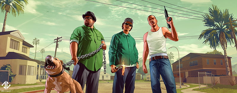 Grand Theft Auto San Andreas Fanart, gta, games, artist, artwork, digital-art, HD wallpaper