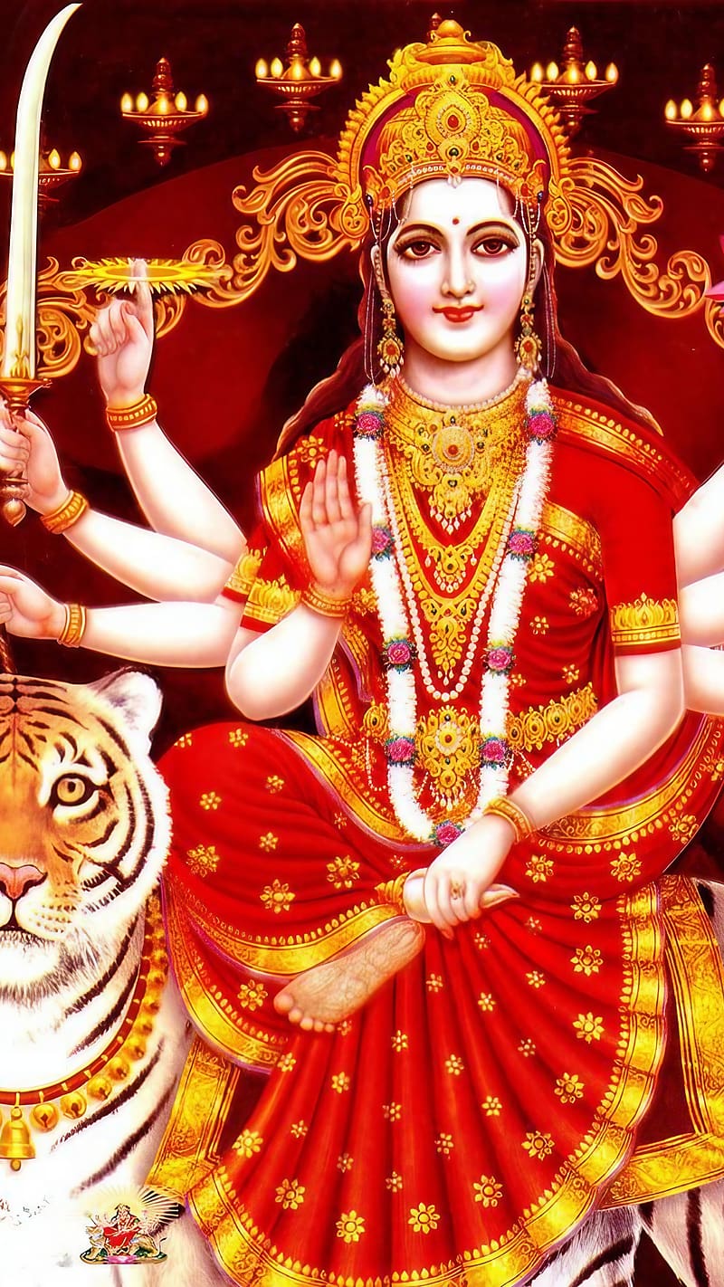 Maa Durga , Devi Maa, goddess, mahadevi, HD phone wallpaper