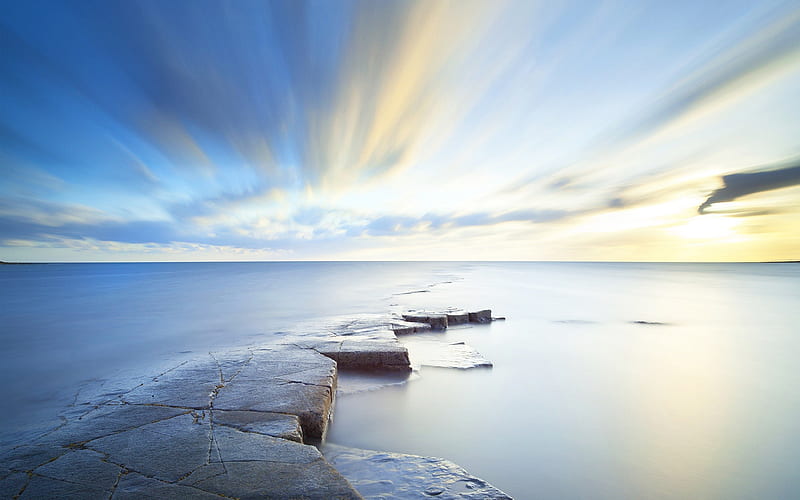 sea sky horizon-Nature, HD wallpaper