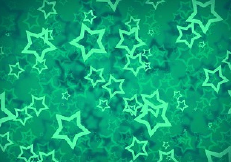 green stars wallpaper