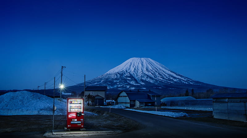 Vending Machine Japan Mount Fuji , mount-fuji, mountains, nature, clouds, graphy, HD wallpaper