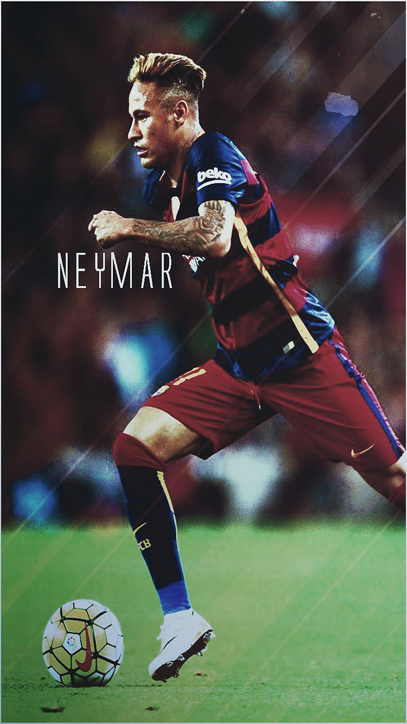 Neymar , ball, barcelona, dos santos, football, neymar, HD phone wallpaper