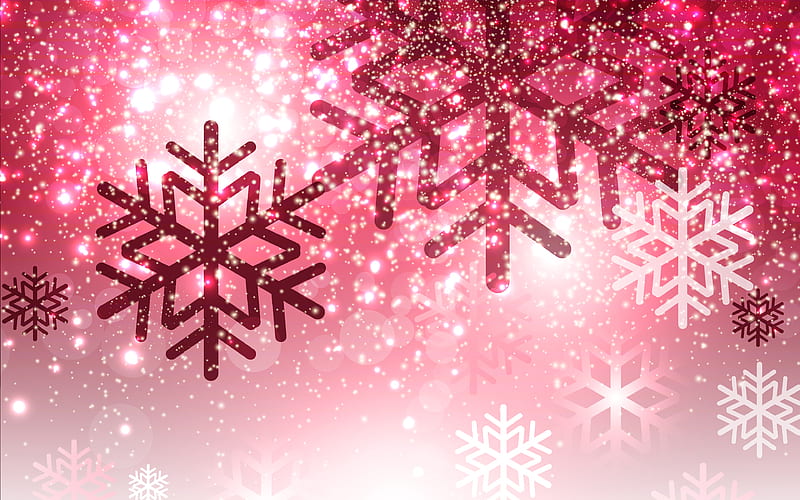 Red Christmas background Happy New Year, background with red snowflakes,  glitter Christmas texture, HD wallpaper | Peakpx