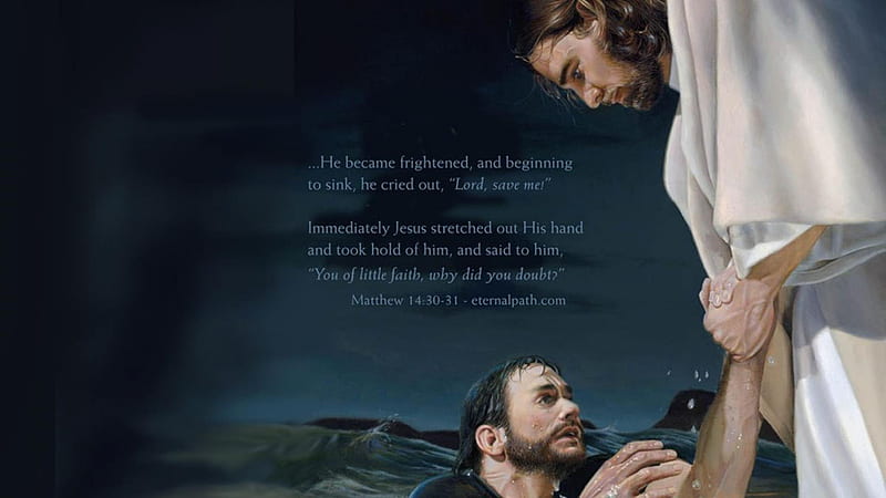 Jesus Helping Man Jesus, HD wallpaper