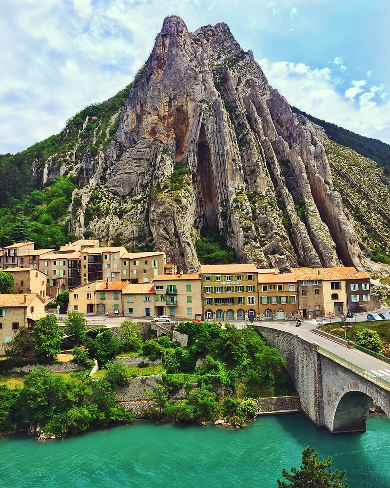 France, Alps, river, HD phone wallpaper