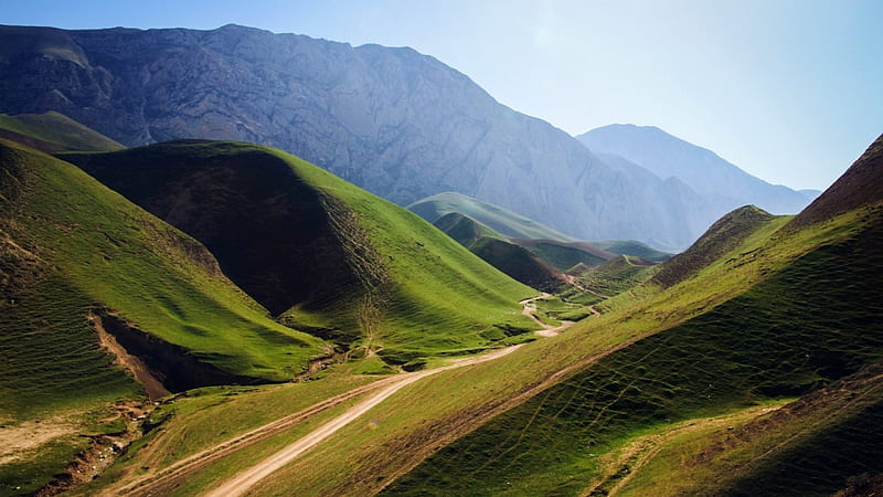 Green mountains, Afghanistan, Asia, Mountains, Rolling, Green, Grass, Afghanistan, HD wallpaper
