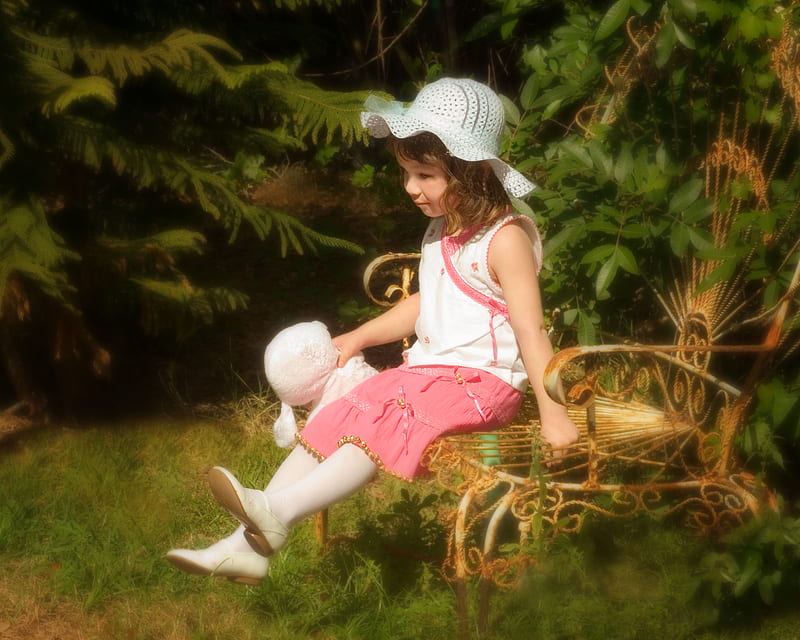 Little girl, pretty, grass, adorable, sightly, sweet, nice beauty, face, child, bonny, lovely, seat, pure, blonde, baby, cute, sit, white, Hair, little, Nexus, bonito, dainty, kid, graphy, fair, green, people, pink, Belle, comely, doll, hat, tree, girl, nature, princess, childhood, HD wallpaper