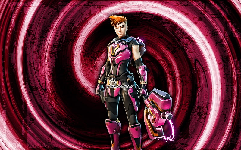 Reese, purple grunge background, Fortnite, vortex, Fortnite characters ...