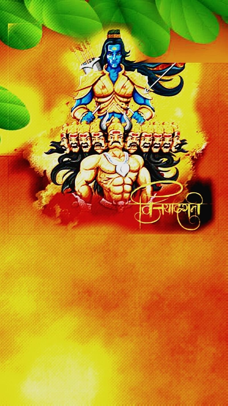 Vijayadashmi Ke, Art Work, ravan, lord ram, dussehra, HD phone wallpaper