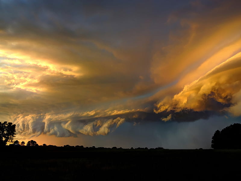 Stormy Sky at Sunset, nature, sunset, clouds, sky, storm, HD wallpaper ...