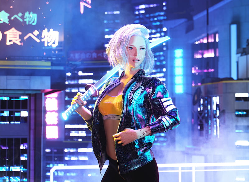 Cyberpunk 2077 Girl 2020, cyberpunk-2077, games, ps-games, xbox-games, pc-games, HD wallpaper