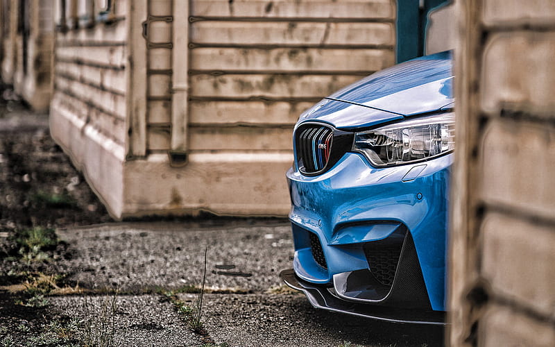 BMW M4, 2019, blue sports coupe, tuning M4, M package, new blue M4, German sports cars, BMW, HD wallpaper