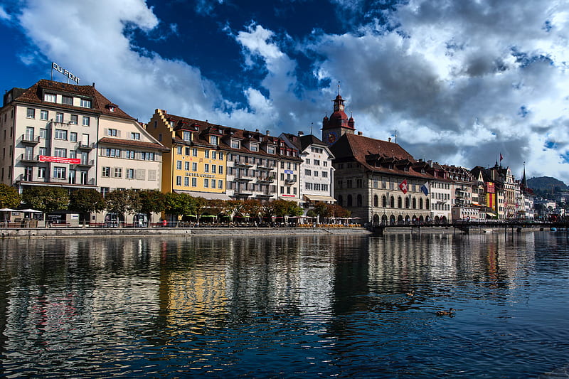 Towns, Lucerne, HD wallpaper