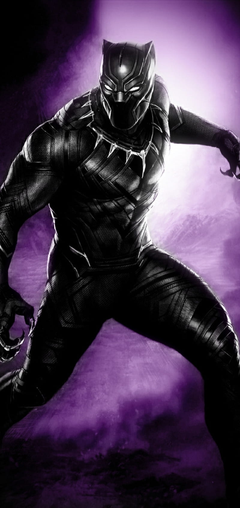 Black Panther, amethyst, animals, comics, marvel, movies, purple, HD phone wallpaper