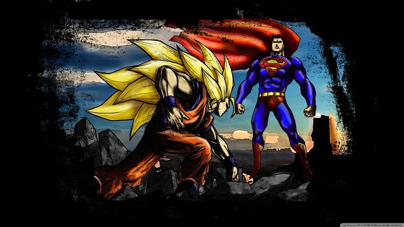 Goku vs superman, superman, goku, dragon ball z, dibujos animados, Fondo de  pantalla HD | Peakpx