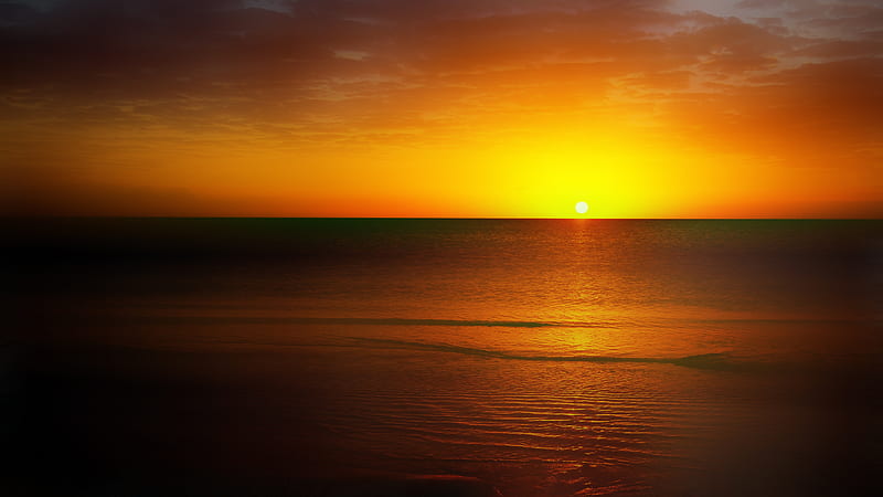 Sunset Horizon, HD wallpaper